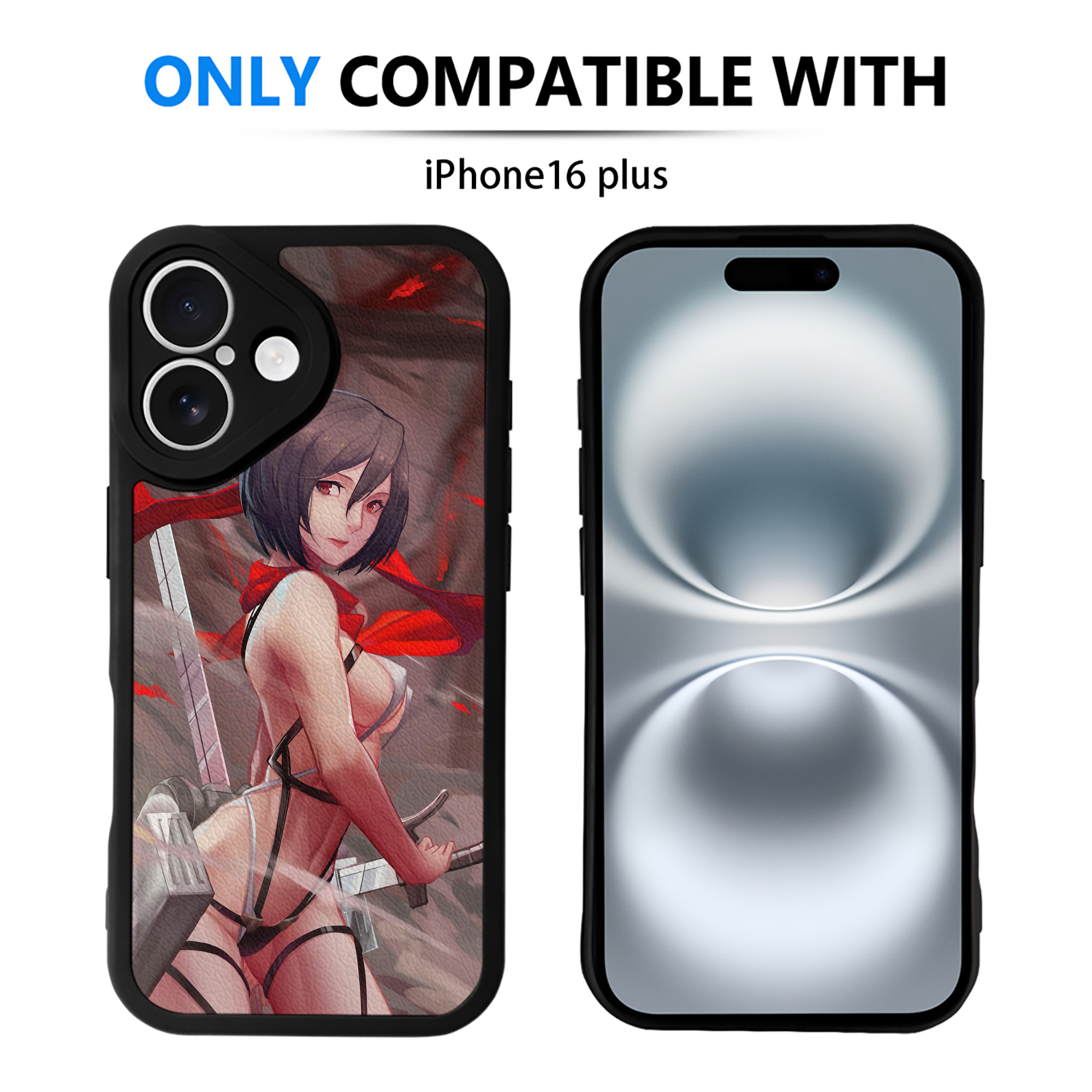 （画像用） 進撃の巨人 Attack on Titan 【iPhone 16シリーズ対応】シリコンスマホケース（レザー調） 材質：シリコン